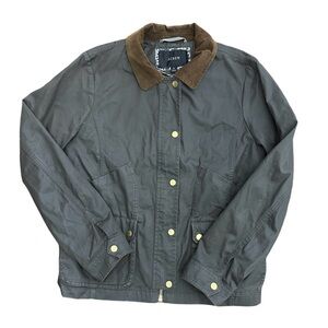 J Crew Waxed Cotton Barn Jacket™ with Liberty® floral print Size Medium EUC